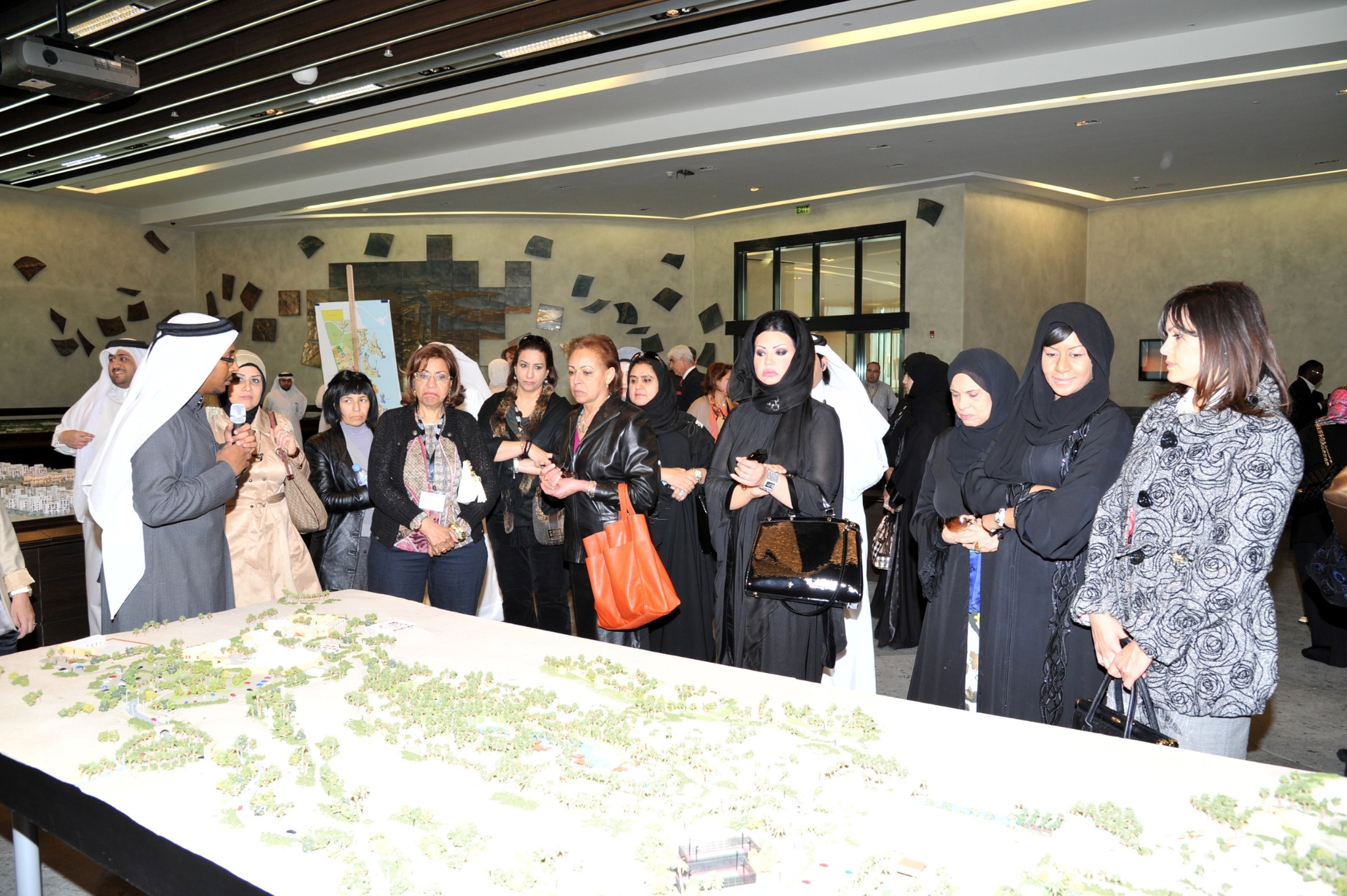 Mountain lake at dawn with mist.