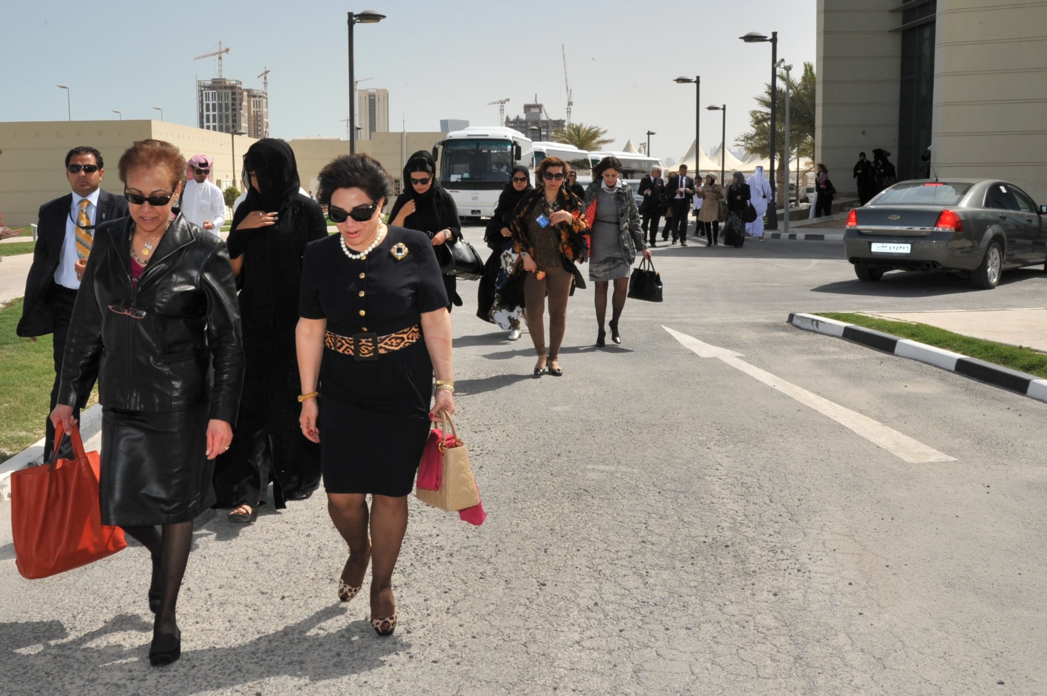 Mountain lake at dawn with mist.