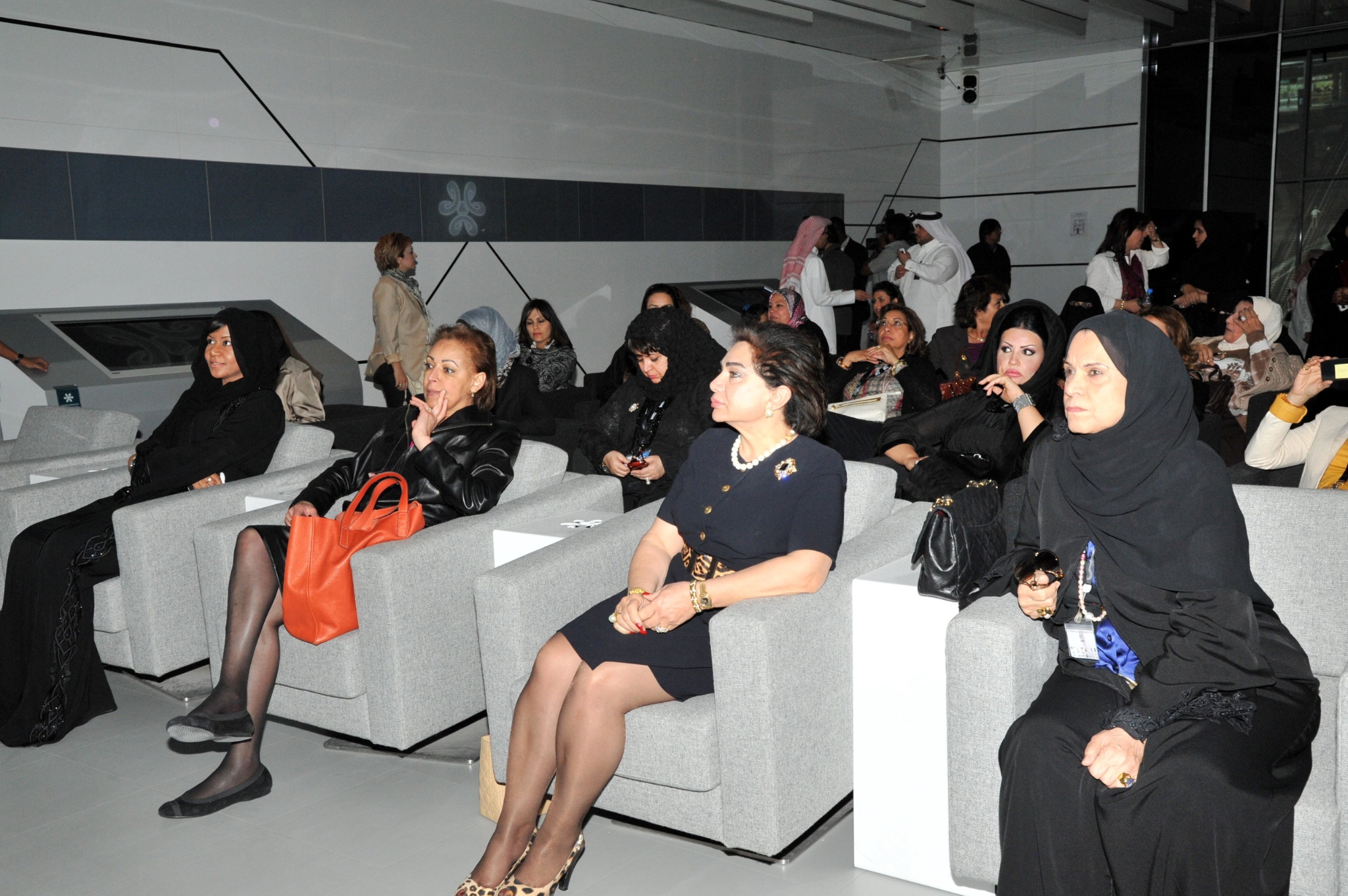 Mountain lake at dawn with mist.