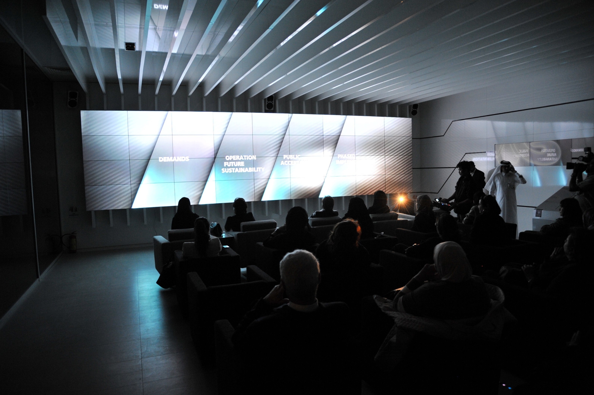 Mountain lake at dawn with mist.